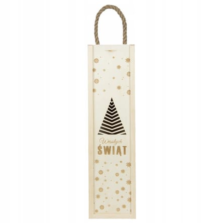 Bimberek Futura Serie - Houten Geschenkdoos - 500 ml - Kerstversiering - Transparante Fles
