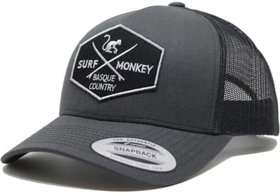 Surf Monkey - Trucker Cap - 6 Panel - One Size - Snapback - Donkergrijs