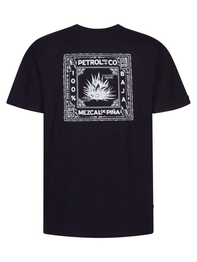 Petrol Industries - Heren T-shirt met rugprint Calor - Zwart - Maat S
