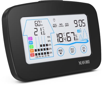 Draadloos Weerstation Binnen Buiten met Hygrometer en Radio-klok