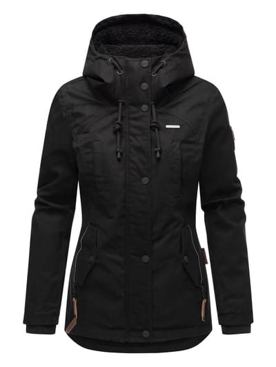 Marikoo dames winterjas met teddyfleece voering & capuchon