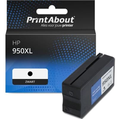 PrintAbout Inktcartridge 950XL (CN045AE) Zwart Hoge capaciteit geschikt voor HP