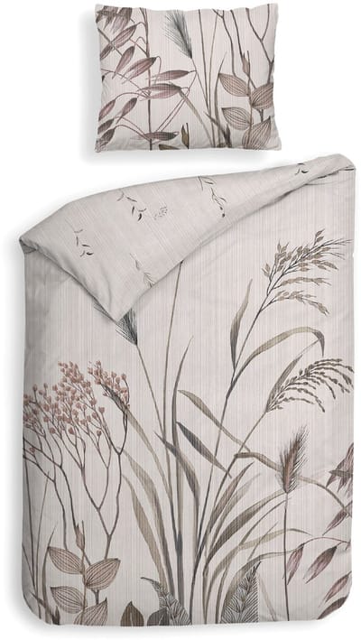 Heckettlane Dekbedovertrek Elvira - Dekbed met instopstrook - Natural - Dekbedovertrek van 100% Katoen-Satijn - Takken - 140x200-220 cm + 1 sloop 60/70 cm