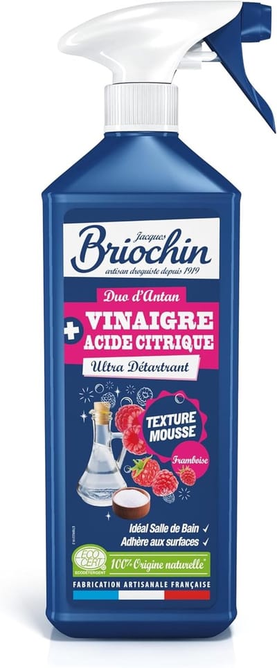 Le Briochin Détartrant Salle de Bain Badkamer Ontkalker Recyclebare Fles - Set van 4 Stuks (2 L Totaal) - Ecologisch Made in France - Voordeelverpakking