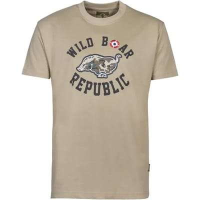 T-shirt met een rennende wild zwijn PERCUSSION Wild Boar Republic