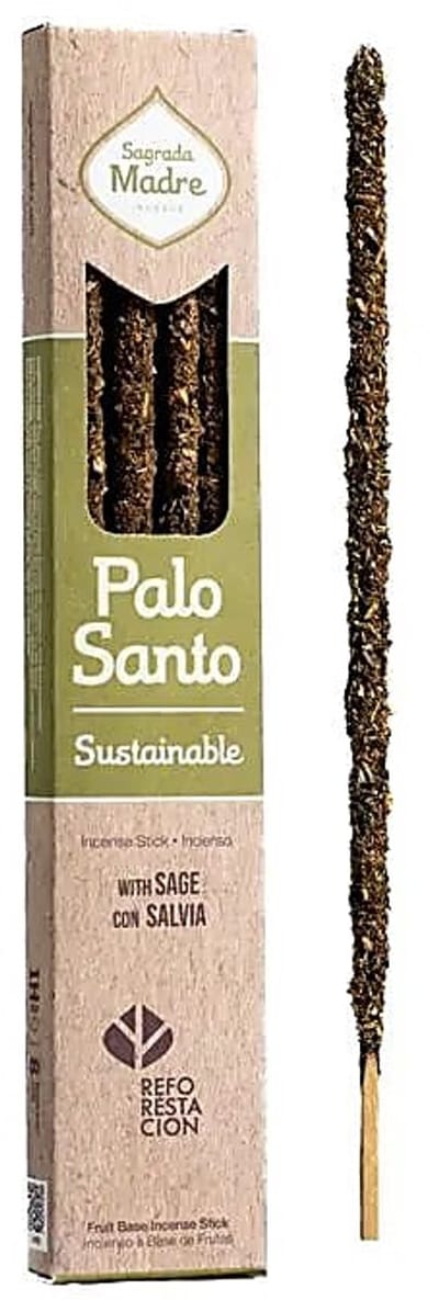 Sagrada Madre wierook - palo santo met witte salie - wierookstokjes - huis reinigen - 1 doosje