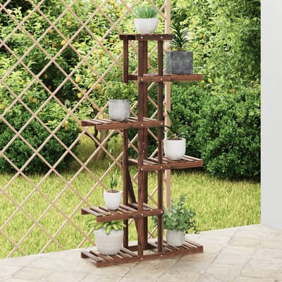 vidaXL - Plantenstandaard - 75x25x140,5 - cm - massief - vurenhout