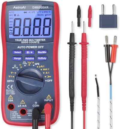 Digitale Multimeter True RMS 6000 Counts voor AC/DC Spanning, Stroom en Weerstand