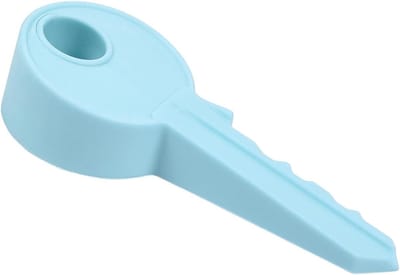 Deurstopper Wig - Sleutel Deurstop - Voorkomt Dichtslaan - Zacht Antislip Siliconen - 0.4-2cm Hoogte - Blauw