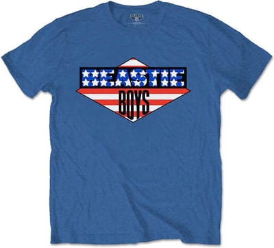 The Beastie Boys - American Flag Heren T-shirt - S - Blauw
