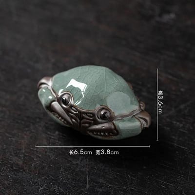 Crabe à glaçure craquelée Jouet Fait main Animal de compagnie pour le thé Kongfu Décoration Accessoires de cérémonie pour la table à thé Meuble pour animal de compagnie à thé pour l'exposition gray