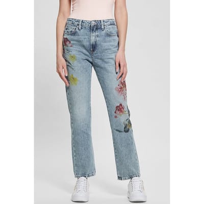 GUESS  Eco Girly Kikoi Flower Taglia: W24L31 | Jeans straight fit Outlet | Donna