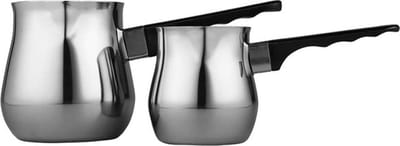 Bavary – 2-delige koffiepot – 18/10 roestvrij staal – zilver/zwart – 355 ml/710 ml