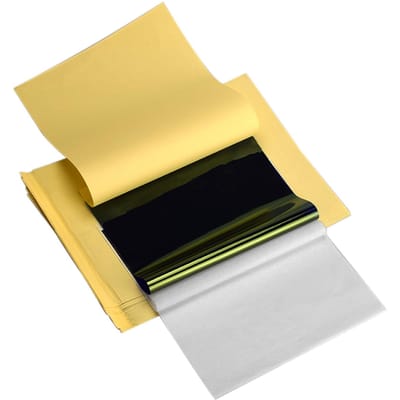 50 Vel Tattoo Transferpapier Tatoeëren Thermisch Papier Transfer Stencilpapier Tattoopapier voor Tattoo Benodigdheden Kit 25pcs beige