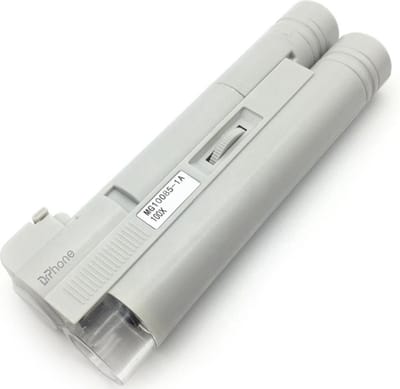DrPhone HPM - Handbediende Pocket Microscoop 100X Mini Draagbare Microscoop Led Opvouwbare Sieraden Vergrootglas