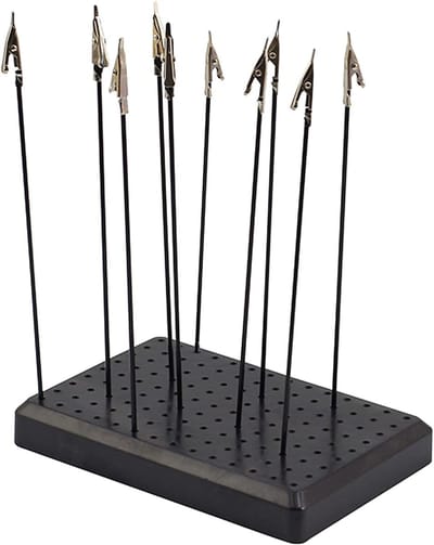 Dailygoods - 10 Stuks Alligator Clip Sticks met Base voor Modelbouw