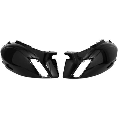 p2r achterdeksel voor piaggio 50 zip scooter 2000 tot 2020 15158 / gloss black nieuw