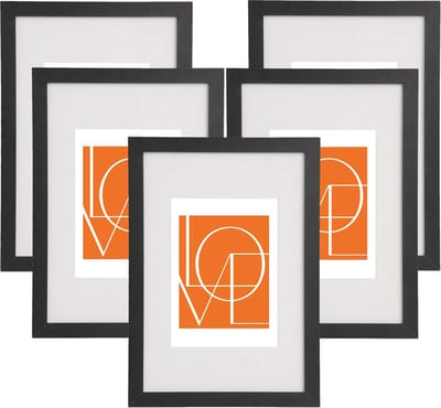 Set van 5 Houten Fotolijsten 13x18 cm voor Staand en Liggend Gebruik