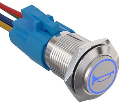 16 mm Waterdichte Momentane Drukknop Schakelaar met LED voor Auto, Boot en Vrachtwagen