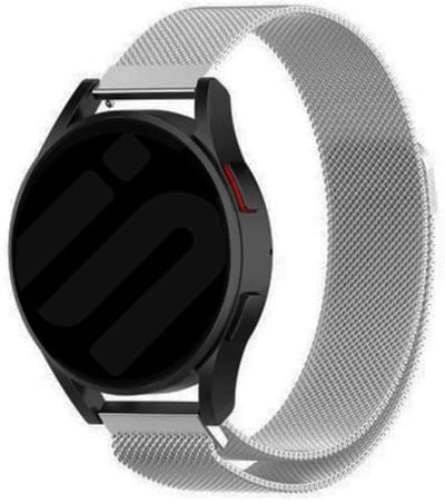 Strap-it Milanees bandje / Milanese band geschikt voor Samsung Galaxy Watch 7 (40 & 44mm) / Galaxy Watch 6 40mm & 44mm / Galaxy Watch 6 Classic / Watch 5 40 & 44mm / Watch 5 Pro / Galaxy Watch 4 / Watch 4 Classic / Watch FE - zilver