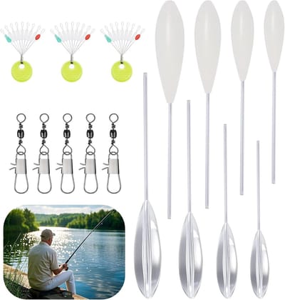 Spirolino Forelset - Visserij Sbirolino - Forel Vissen - Innovatief Onopvallend Design - 16 stuks - Wit/Transparant