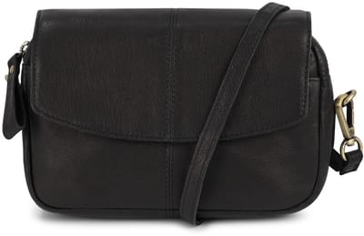 Bag2Bag Kleine Compacte Leren Schoudertas / Crossbody tas Melfort Black
