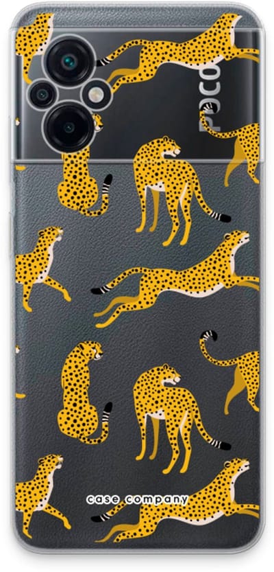 Case Company® - Hoesje geschikt voor Xiaomi Poco M5 hoesje - Luipaard - Soft Cover Telefoonhoesje - Bescherming aan alle Kanten en Schermrand
