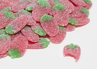Trolli - Zure Aardbeien - 1 Kilo - Schepsnoep - Grootverpakking - Zoetwaren