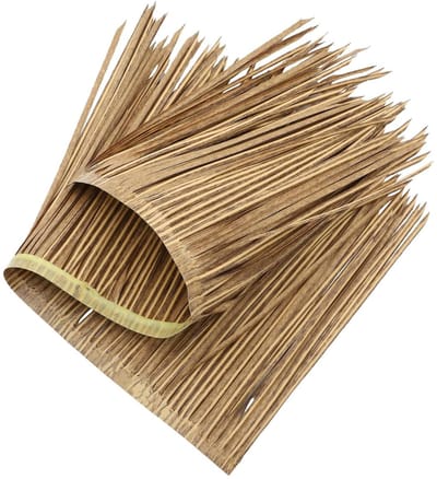 Kunstmatige rieten dakpannen - Decoratief grasdak - Tuin decoreren - Realistische modellering - 100 x 50 cm - Bruin