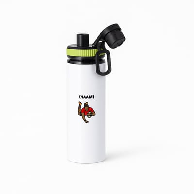 Hacebo® - Rugby met eigen naam waterfles met draaidop groen - Rugby - Rugbyer - Sport - water fles - 850ML
