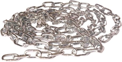 Korte gelaste ketting, verzinkt staal, 20 kg, diameter 2 mm, 25 m, grijs