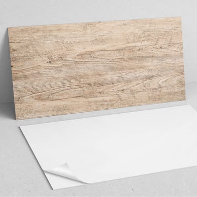 Coloray Wandpanelen Zelfklevend - Natuurlijke houtstructuur PVC Wandpaneel - 100 cm x 50 cm - Beige Wandbekleding Zelfklevend - 1 stuk - Texturen Wandpanelen Zelfklevend - Wandbord Keuken - Wandpaneel Badkamer