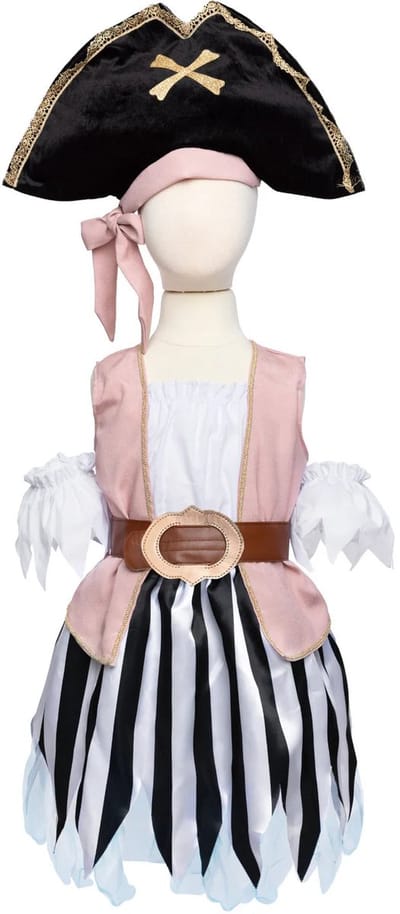 Great Pretenders Verkleedkledij Kira the Pirate - Piratenjurk met hoed - 7/8 jaar