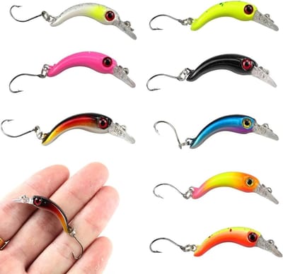 Complete Set van 8 Visserslepels voor Forel en Baars - Kleurige Spinner Baits voor Zoet- en Zoutwater, Ideaal voor Sportvissen