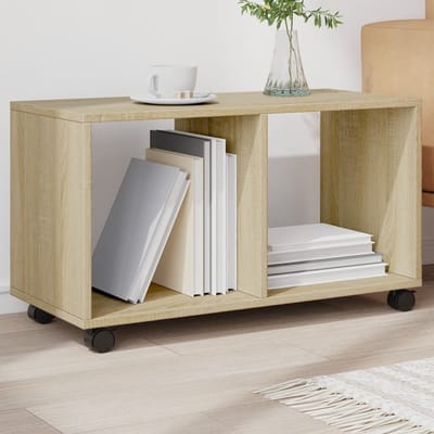 vidaXL - Rolkast - 72x33x42,5 - cm - bewerkt - hout - sonoma - eikenkleurig
