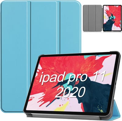 Hoes geschikt voor iPad Pro / Pro 2021 / 2020 Licht Blauw - 11 Inch - Hoes geschikt voor iPad pro 2020 Hoes - Hoes geschikt voor iPad pro 2021 smart cover Trifold