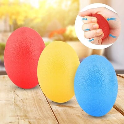 Handtrainer-Verstelbare Handtrainer-- vingertrainer- grijpballen in eiervorm- 3 stuks-klimbal-handtrainer- anti-stressballen ter