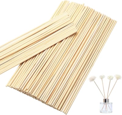 Houten Sticks voor Creatieve Projecten, Balsa Hout voor Beeldhouwen, DIY Modelbouw en Decoratie, 250 Stuks, 4 x 300 mm, Rond