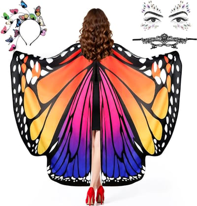 Vleermuis Kostuum voor Vrouwen met Vleugels en Cape voor Carnaval en Feestjes, Geschikt voor Volwassenen en Meisjes