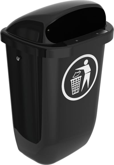 Kunststof buitenafvalbak DIN PK 50 liter antraciet