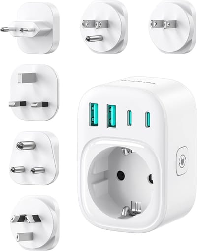 Universele Reisadapter Set voor Wereldwijd Gebruik - Type A, B, C, D, G, I - Ideaal voor USA, Engeland, Japan, Australië en meer