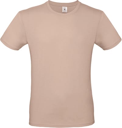 2-Pack herenshirt '150' met ronde hals B&C Collectie Millenial Pink/Roze maat XS