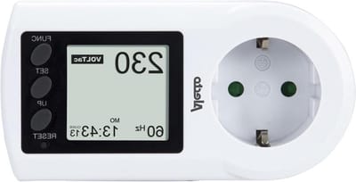 Energiekostenteller - Stroommeter - Energie Besparen - Meet Verbruik en Kosten - 3680 Watt - Wit