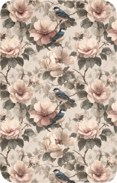 WC mat 50x80 cm - Antislip - Klassiek - Vogels - Kleurrijk - Toiletmat - Vloermat - Douchemat - Toilet tapijt - Toiletmatten