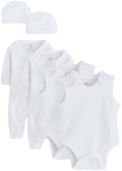 Next - Pasgeboren unisex - 6-delige babypyjama voor prematuurtjes - Wit
