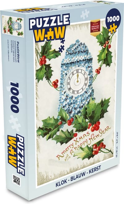 Puzzel Klok - Kunst - Kerst - Legpuzzel - Puzzel 1000 stukjes volwassenen - Kerst - Cadeau - Kerstcadeau voor mannen, vrouwen en kinderen