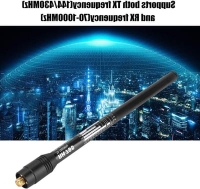 Telescopische Antenne 2.15dBi Vouwbare Antenne SMA-Female Connector 144/430MHz TX 70-1000MHz RX Hoogwaardige Ontvangst 19-110cm voor HT Scanner en Radio's