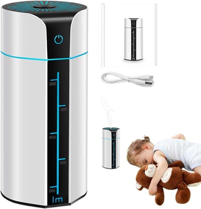 Luchtbevochtiger - Aromatherapie Diffuser - Slaapkamer Ontspannen - Grote Capaciteit - 1000 ml - Wit