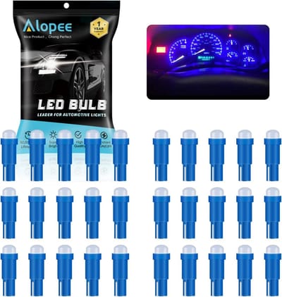 Auto Lampen Set - Dashboard Verlichting - Richtingaanwijzer Gebruik - 1SMD LED Technologie - T5 W3W - Blauw