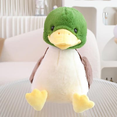 Schattig Simulatie Eend Pluche Speelgoed Wilde Eend En Kleine Gele Eend Pluche Speelgoed Zacht Gevuld Katoen Voor Jongens En Meisjes Beste Cadeaus about 32cm green